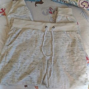 Artist stiped white joggers